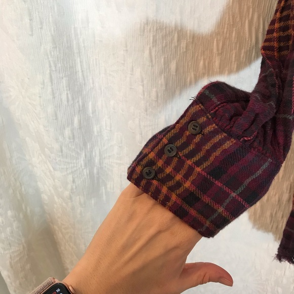 Free People Come On Over Oversized Plaid Size M - Picture 6 of 8